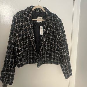 Black plaid blazer from Abercrombie and Fitch (Size XL) Never worn, with tags